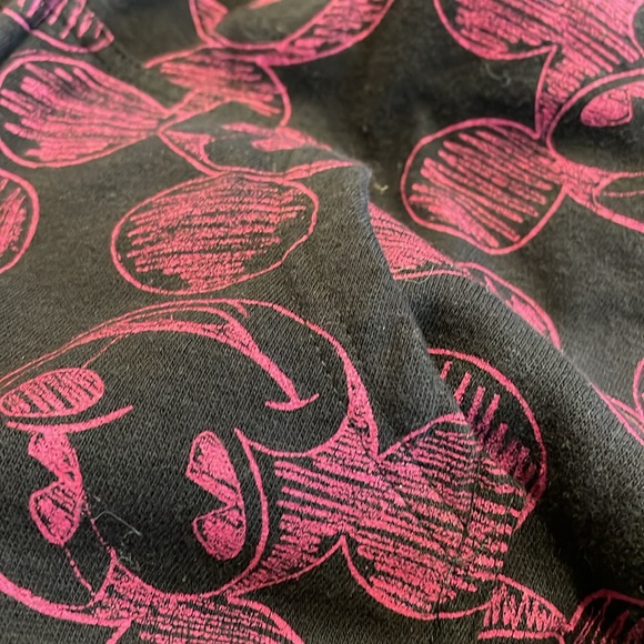 Disney zip front hoodie. Mickey Mouse sketch print. Cotton/poly. Preworn-fun! - Picture 8 of 9